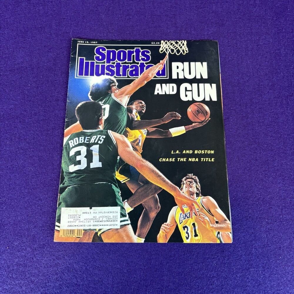 Sports Illustrated 1987 NBA Finals LA Lakers Boston Celtics Magazine Cover